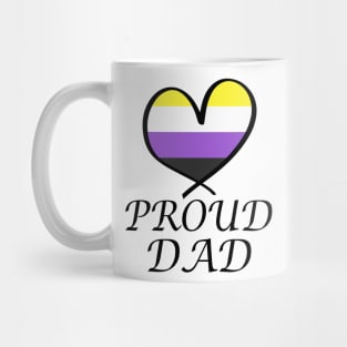 Proud Dad LGBT Gay Pride Month Nonbinary Flag Mug